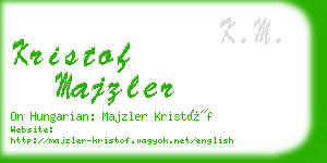 kristof majzler business card